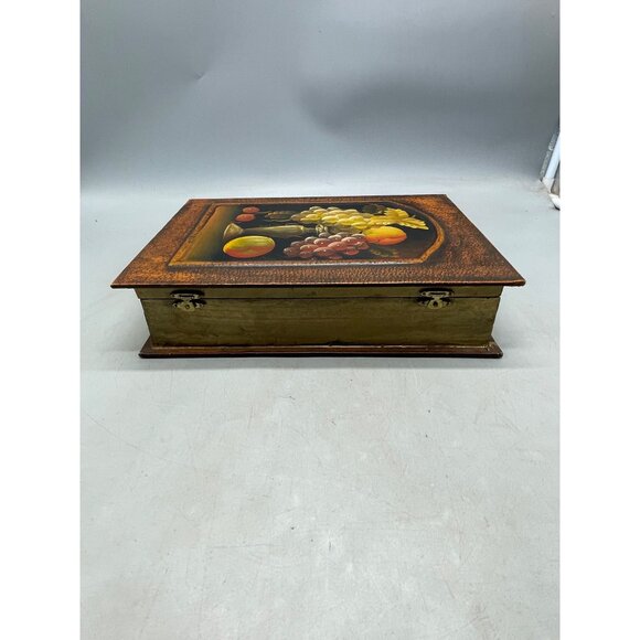 Fake book box trinket table decor grapes brown Tuskan "A FAREWELL TO ARMS" READ - Picture 5 of 9